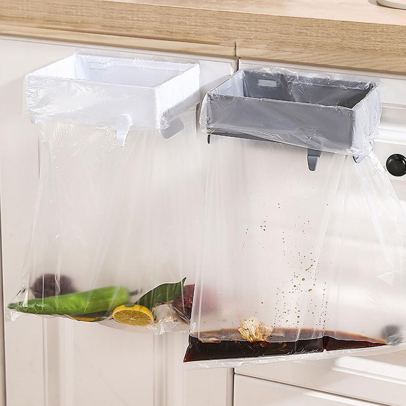 Trash Bag Holder Over Cabinet Foldable Kitchen Grocery Bag Holder Waste Bin Bag Holder Household Grocery Bag Holder For Dorm