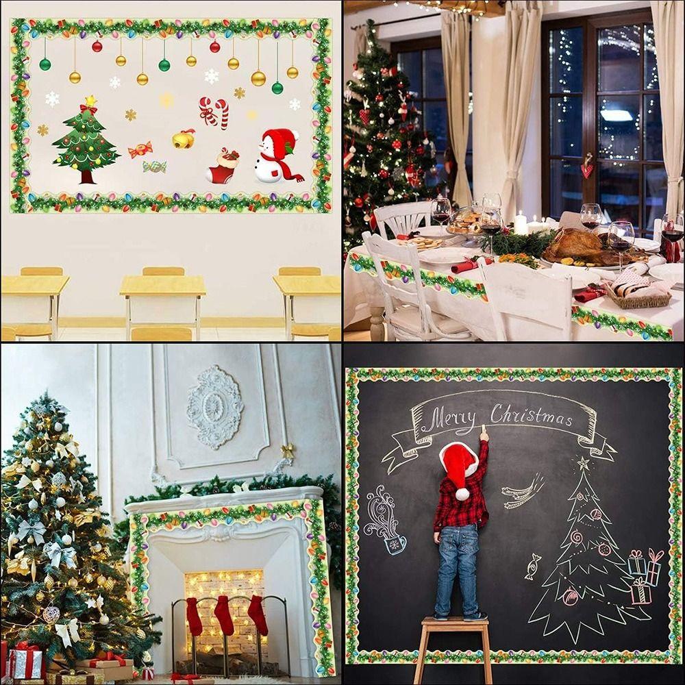 Christmas Candy Border Decorative Sticker  for Home Party DIY Wall Decoration