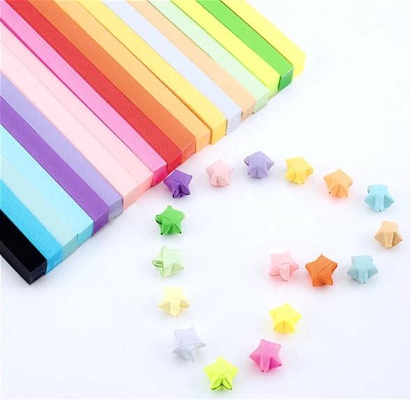 4 Color Mixing Set Star Papers Lucky Star Origami Paper Strips DIY Handmade Orgami Paper Craft Paper