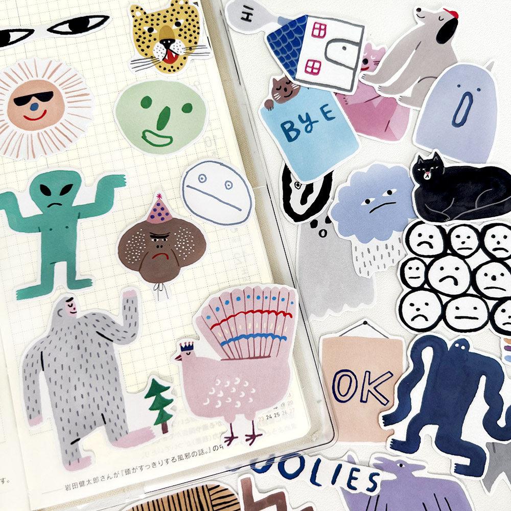 Cute Animal Stickers Funny Personalized Animal Stickers New Hand-Painted Decals for Journal Diary Scrapbook Photo Album Decor