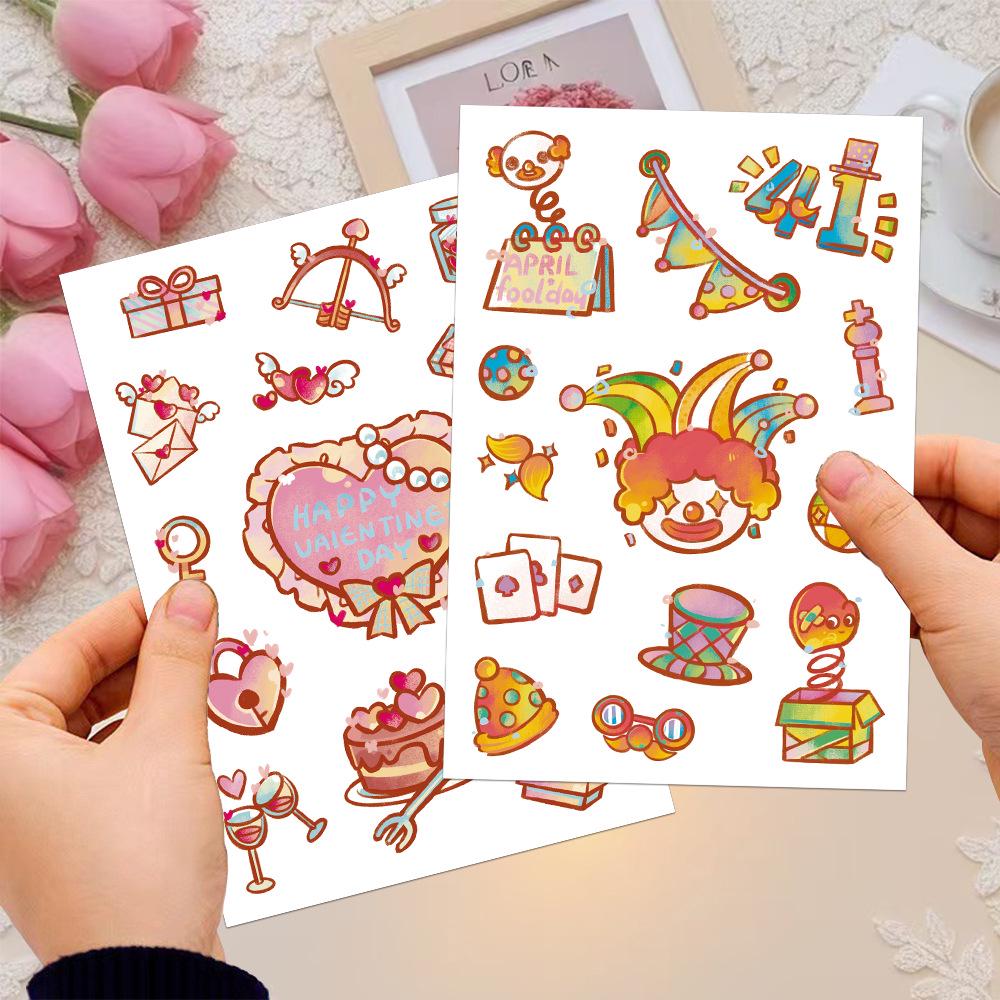 8-Sheet Festival Planner Cartoon Stickers Set - Fun & Personalized Collage Decals