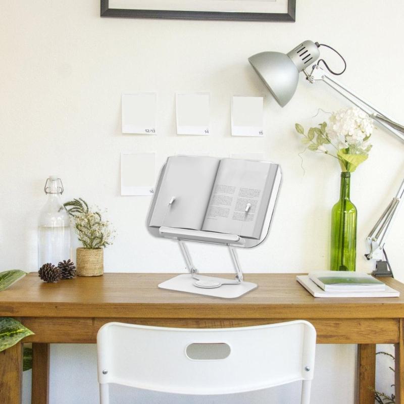 Clear Acrylic Reading Rest Desktop Tablet Support Holder Stable Multiple Angle Rotation for Home and Office Use