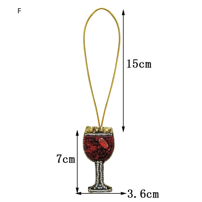 

Бокал для вина с бисером, Подвеска-веревочка для напитка, Патч-шнурок, Аппликация-патч