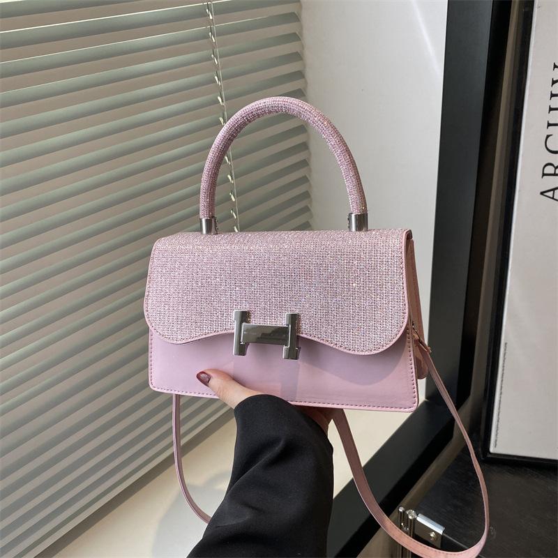 Elegancka przenośna mała kwadratowa torebka damska nowa letnia moda do pracy prosta torba na ramię listonoszka