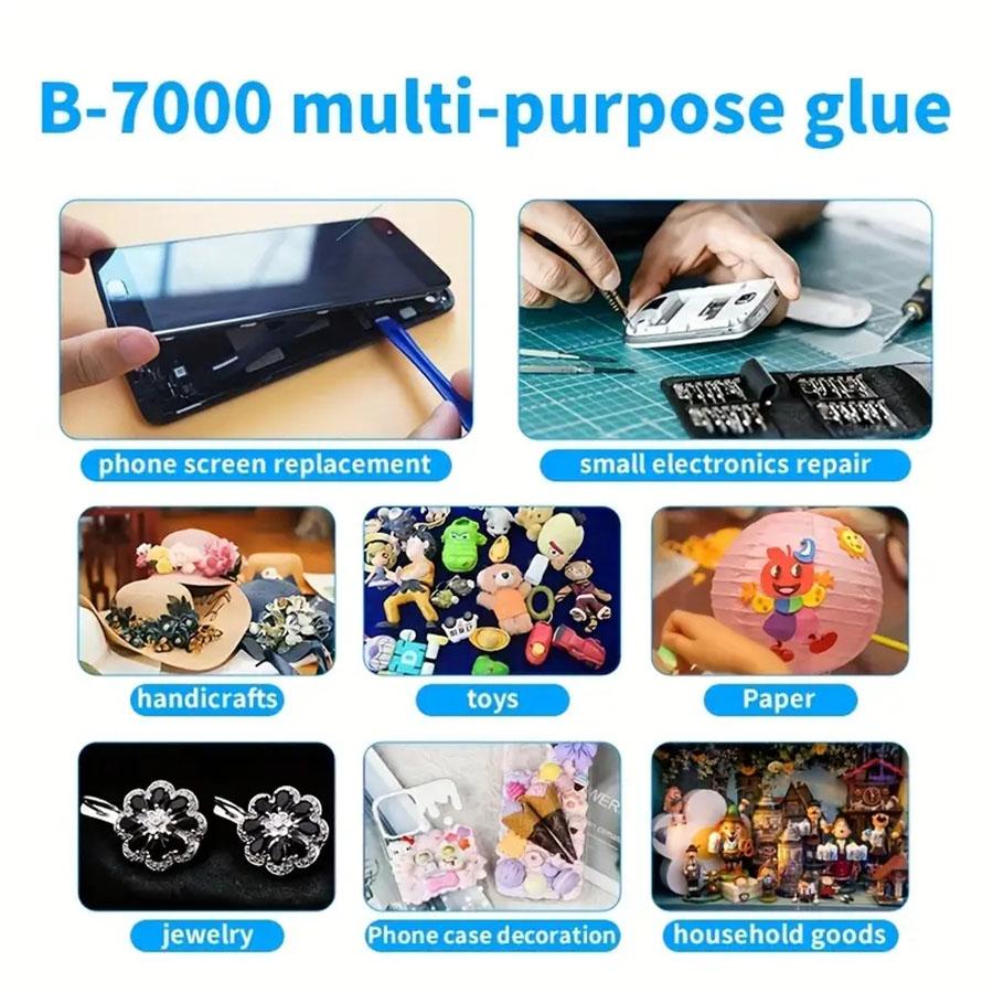 15ML 25ML 50ML 110ML B-7000 Clear Contact Phone Repair Adhesive Universal Glass Plastic DIY Glue B7000 With Precision Applicator
