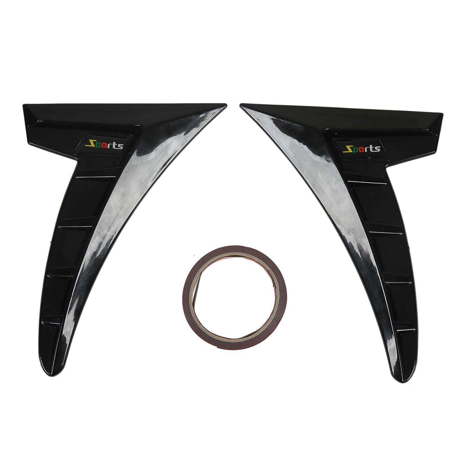 

Пара накладок на боковые воздухозаборники в спортивном стиле из ТПУ высокой прочности, универсальная рамка бокового воздуховыпускного отверстия для автомобиля чёрный