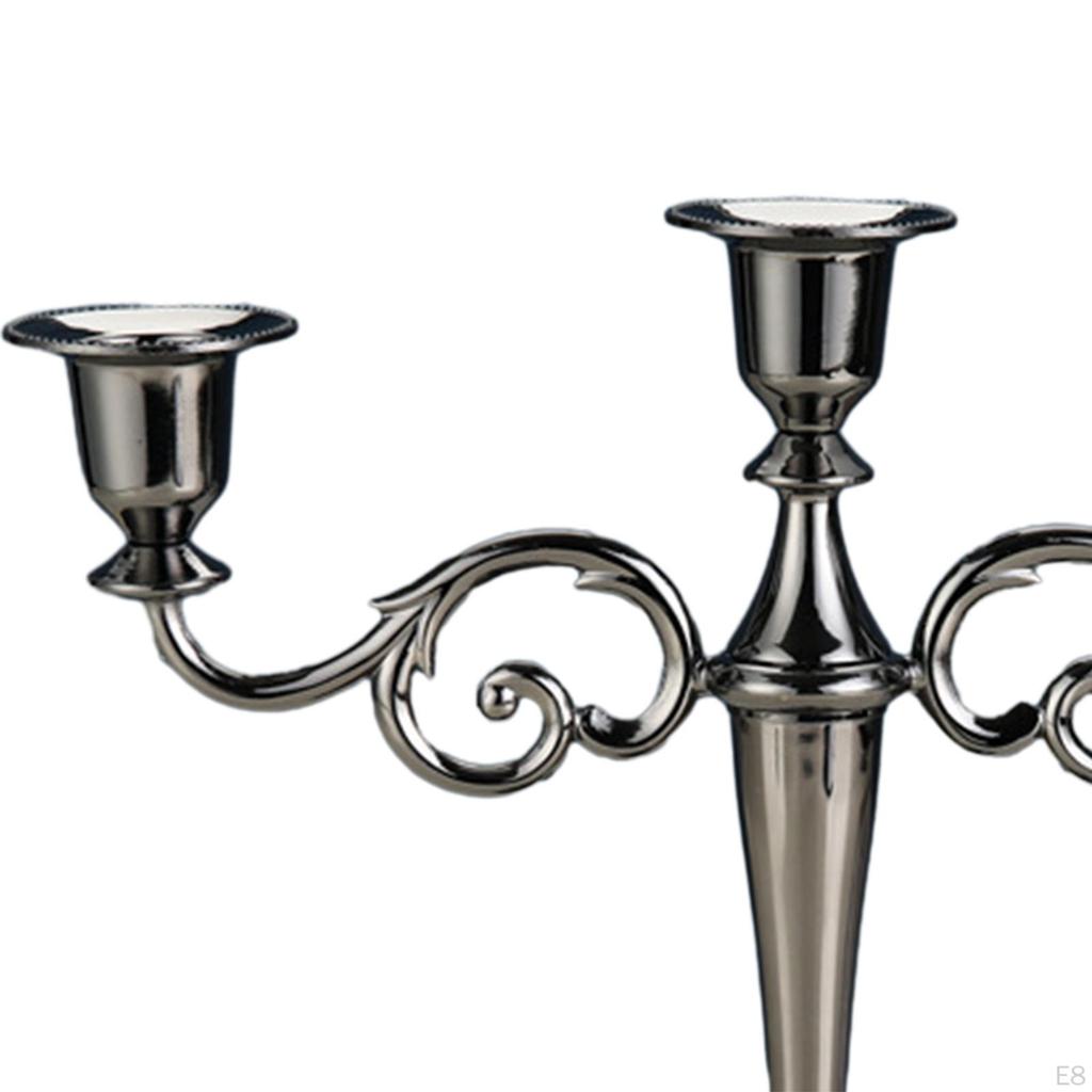 3 Arm Candelabra Candle Holder Candles Stand Candlestick for Anniversary Valentine