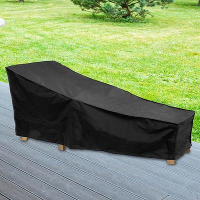 Lounge Chair Cover 210D Oxford Cloth Simple Chaise Outdoor Furniture Protector for