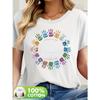 Letter Print Casual Round Neck Short Sleeve T-shirt New Summer Women's Wear