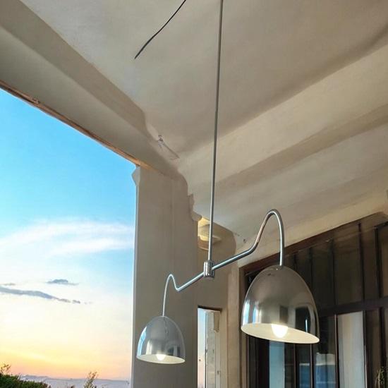 2 Shade Chrome Pendant Chandelier Modern Hanging Light Fixture for Dining Room, Kitchen, Living Room