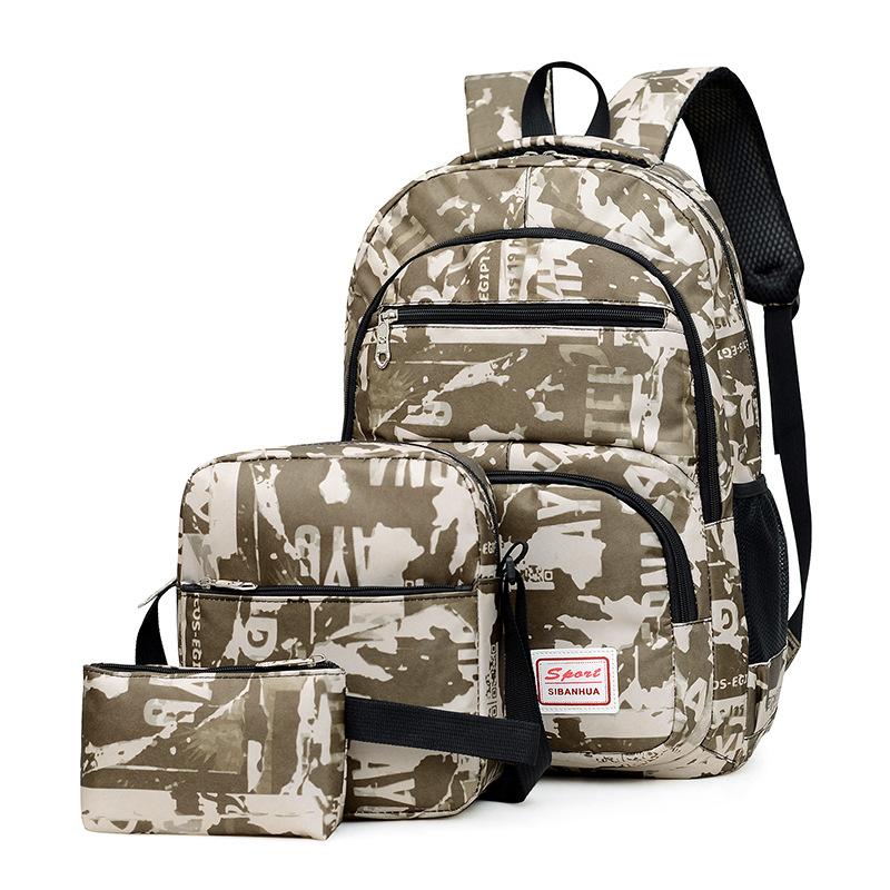 

Студенческий рюкзак из трех частей, сумка для компьютера, рюкзак камуфляжной расцветки, большой вместимости, дорожный рюкзак хаки