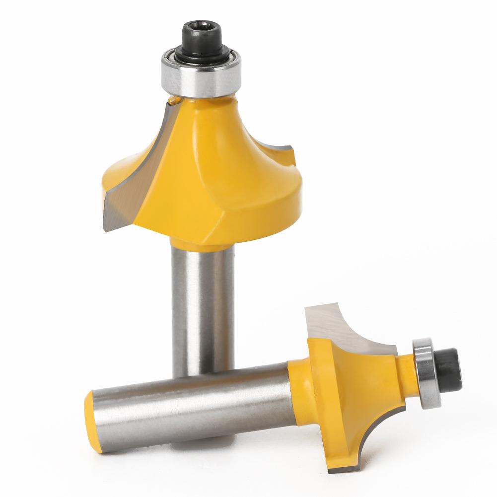 2-Piece Set Of 8-Handle Woodworking Rounded Corner Cutter Inverted R-Angle Milling Cutter Trimming Corner Milling Cutter R-Angle Cutter
