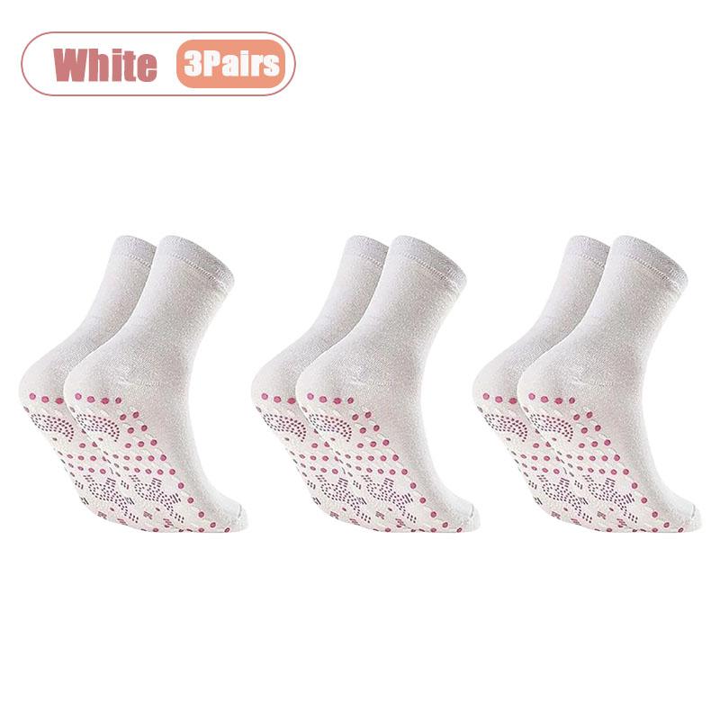 Winter Thermal Tourmaline Energy Socks Self Heating Massage Mid Calf Socks for Men and Women Breathable Anti Slip Warm