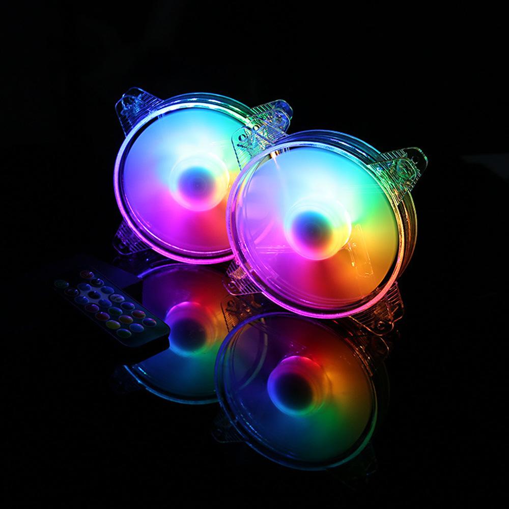 120mm 4Pin LED Light Crystal Cooling Fans 12CM RGB Colorful Case Fan Heat Dissipation Computer Fan Cooler Radiator Dropshipping