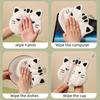 2pcs Cute Cat Hand Towels - Soft, Quick-Dry, Hanging Design with Loop, Adorable Cartoon Cat Face, Perfect for Bathroom, Kitchen, or Outdoor Use