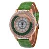Watch With Quartz Rhinestones Faux Leather Strap Rolling Ball Round Women Dial