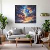 Psychedelic Galaxy Tapestry,Abstract Cosmic Nebula Wall Art, Colorful Trippy Space Cloud Decor For Bedroom, Aesthetic Gamer Room
