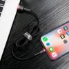 Durable Nylon Cable USB Iphone Lightning QC30 2A 3M Black/Red