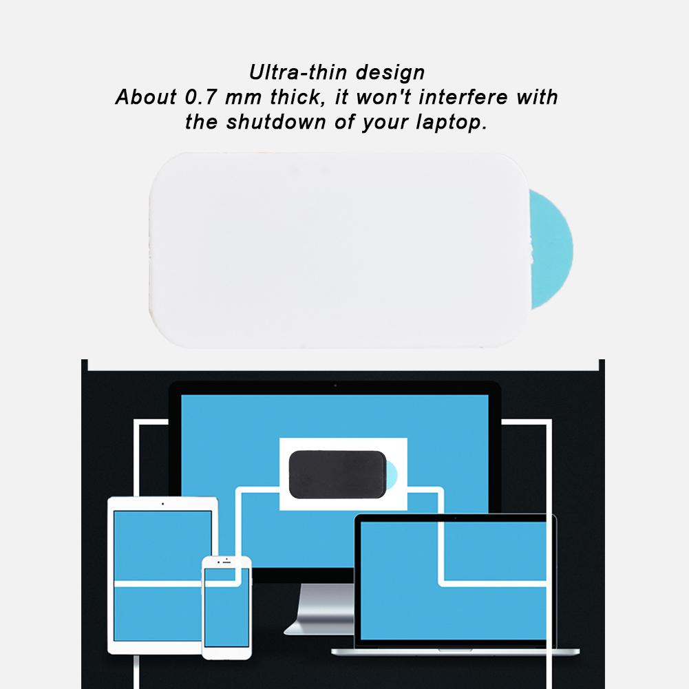 T10 Komputer Telefon Ochrona Prywatności Anti-peep Plastik Ultra cienka Osłona Kamery Uniwersalna (Biały)