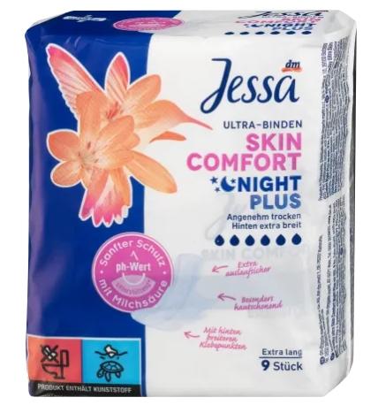 Jessa, Skin Comfort Night Plus, Pantyhose, 9 pcs