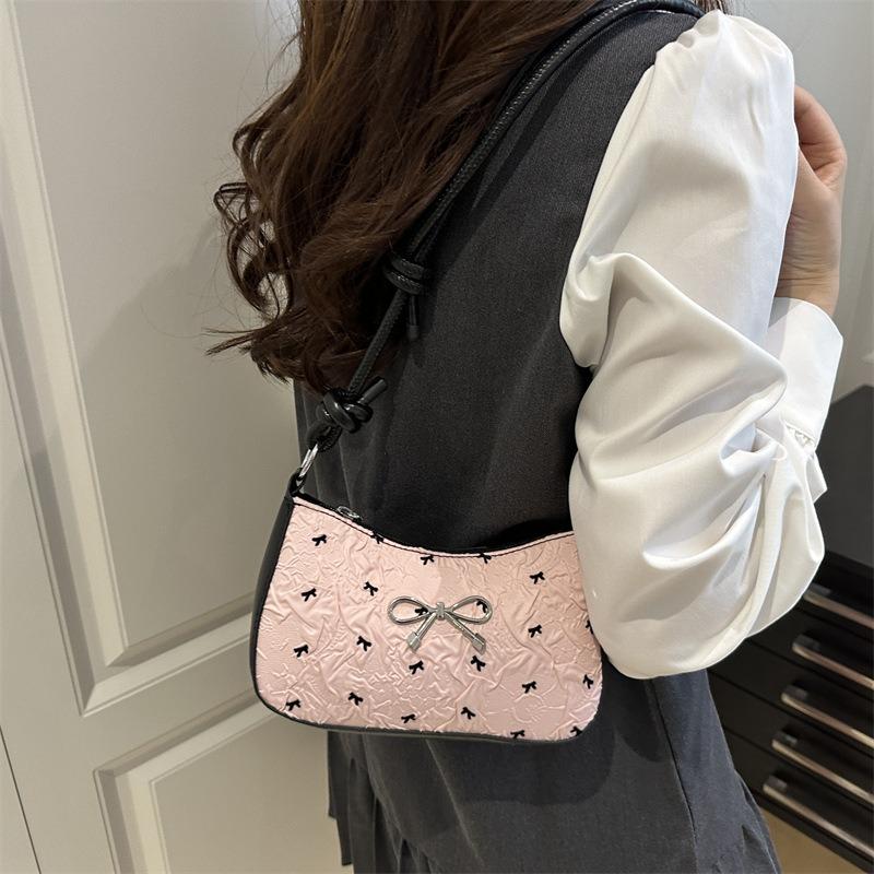 Polka dot bow cute women's bag summer new niche fashion versatile single shoulder portable women's bag