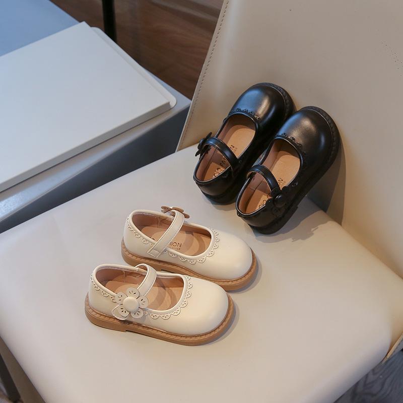 Mädchen Kleine Lederschuhe Größe 23-35 Weiche Sohle Leder Kinderschuhe Einfache Schuhe Beige Mode Vielseitig Kinderschuhe Babyschuhe