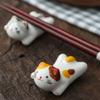 Fine Design Japanese Style Kitchen Cookware Tools Cat Shape Chopsticks Holder Stand Chopstick Rack