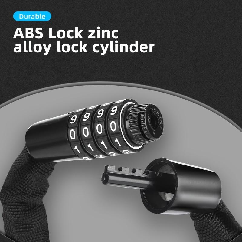 4-Zahlen Anti-Diebstahl Fahrradschloss Fahrradkettenschloss Starke Sicherheit für Fahrräder Motorräder Glastüren Rucksäcke