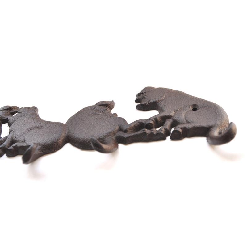 Sturdy Cast Iron Construction 4 Pork Chop Hook for Daily Use in Outdoor and Indoor Spaces