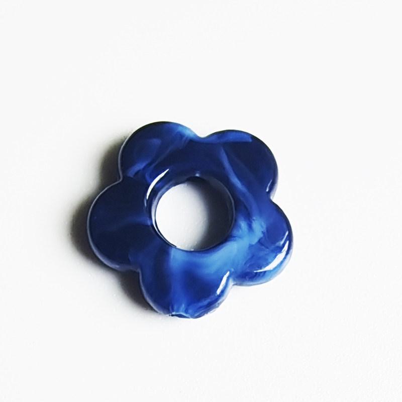 High Gloss Two-Color Acrylic Cloud Flower Beads for DIY Jewelry