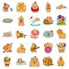 50pcs Capybara Stickers Capybara Cartoon Animal Cute Waterproof Decorative Hand Account Water Cup Sticker