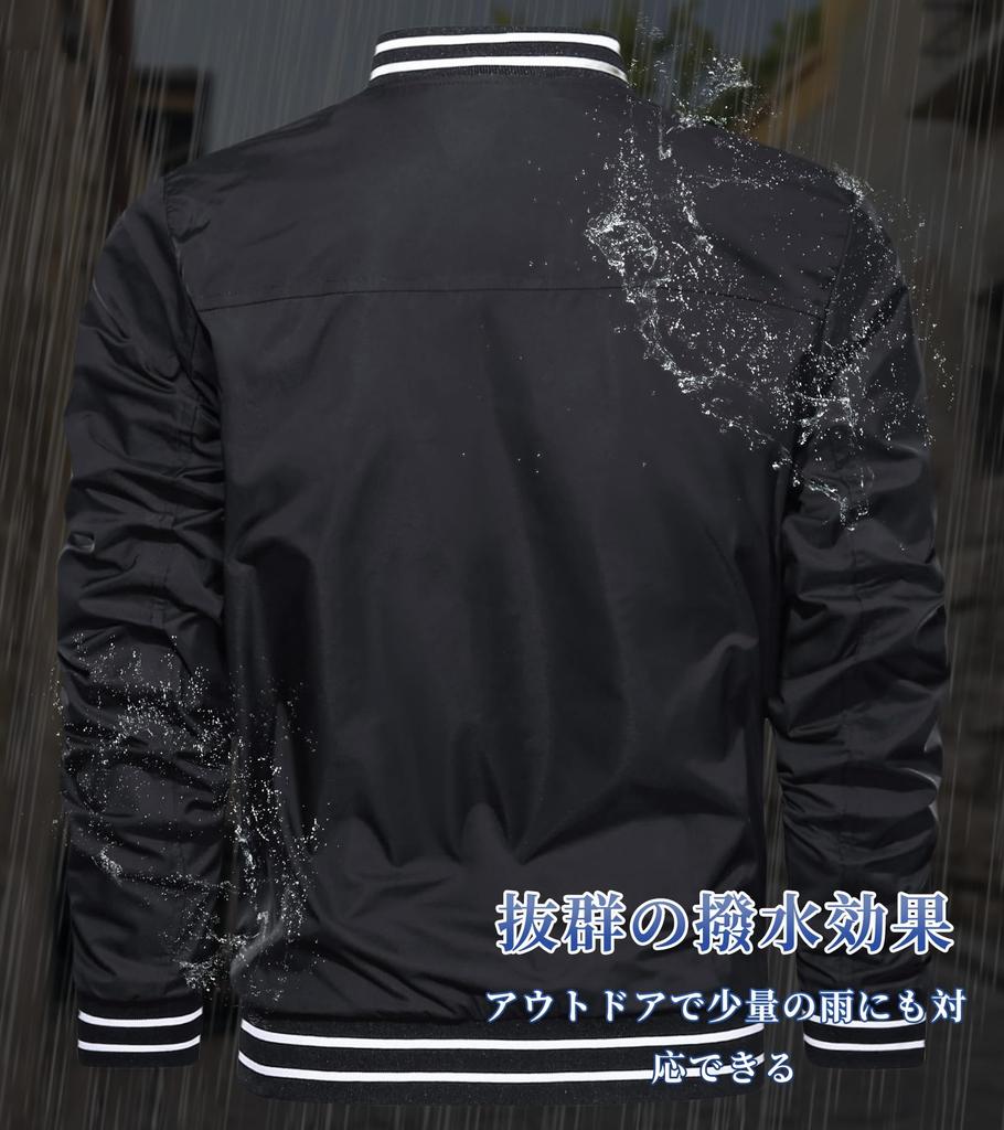 KEFITEVD Lightweight Pilot Baseball Plus Business Size XL Men's Jacket, Autumn/Winter Jacket, Sizes, Lightweight, Windproof, Jacket, Black,
