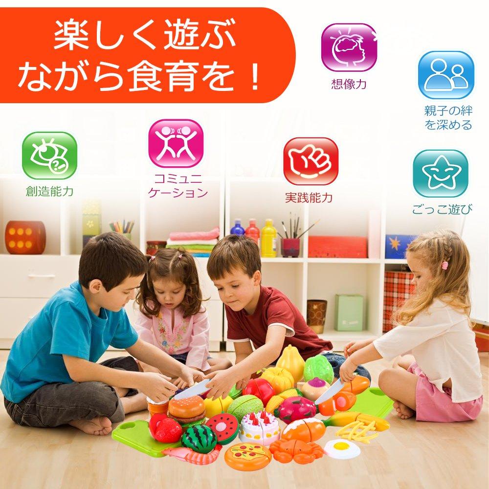 Sotodik Pretend Play Play Set with Storage Kitchen Cuttable Ice Cooking Play Educational Birthday Gift for Preschool Entry Gift Set, 32-Piece Bag,