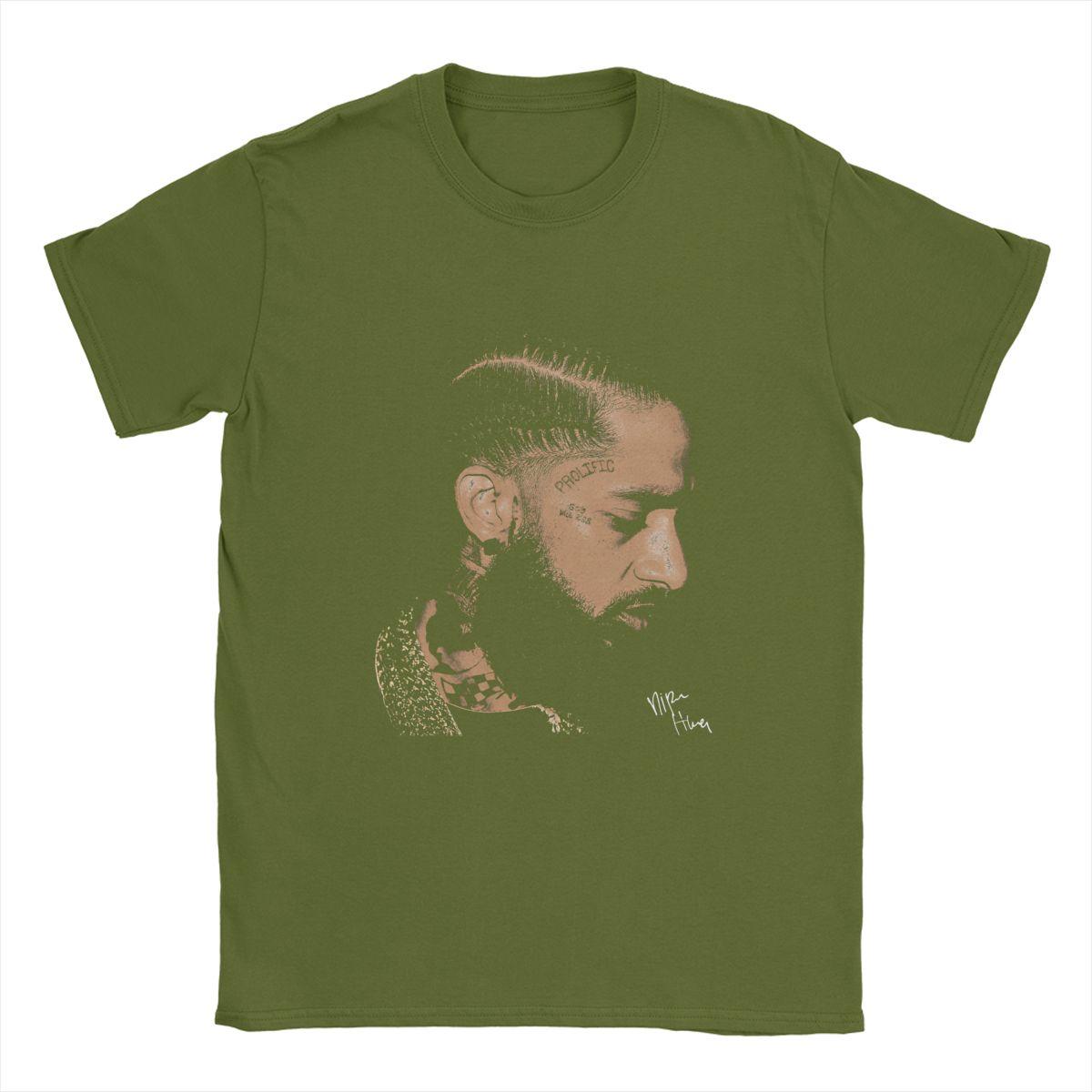 

Men s Nipseys Rapper Hussle T Shirt Rock Hip-Hop Music 100% Cotton Clothing Vintage Short Sleeve Crew Neck Tees Big Size T-Shirt XL