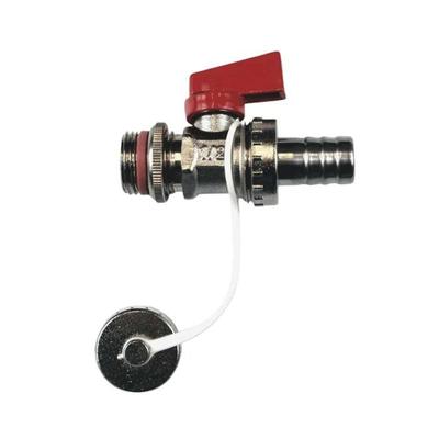 Ball Valve - KLASEBO - KFE 1/2" - Self-sealing - Male Thread X 12 Mm Barb - Nickel-plated Brass