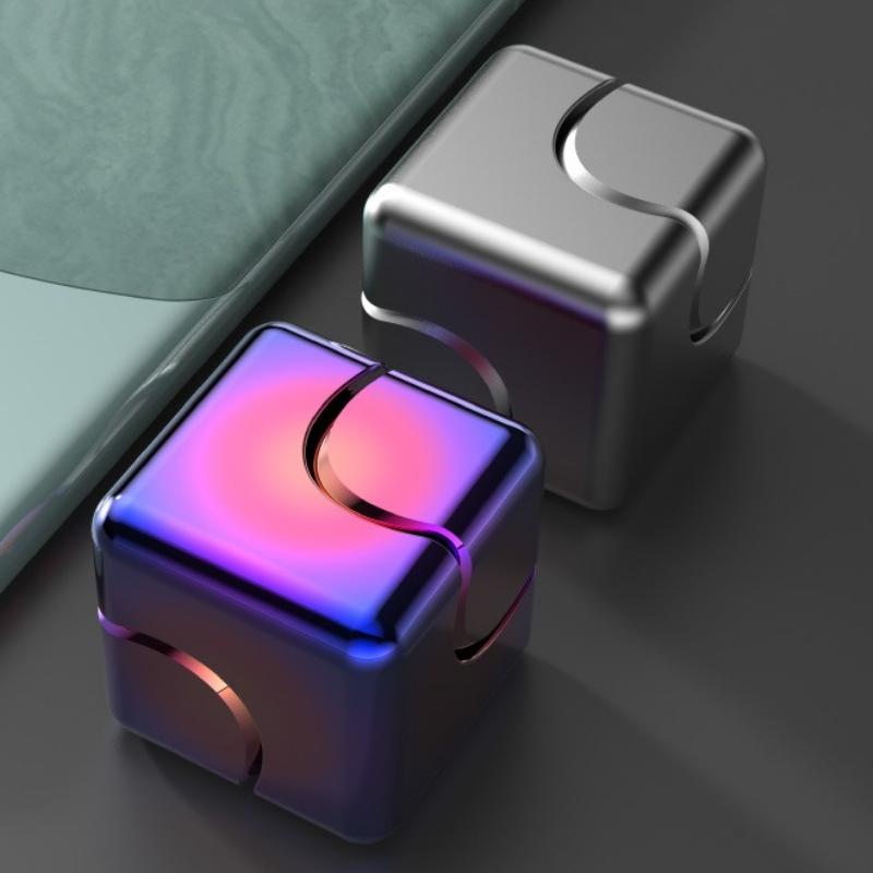 Stress Relief Cube Fidget Spinner EDC Metal Spinning Top Tip Gyroscope Anxiety Reducing Toys Relieve Anti-Stress Decompression