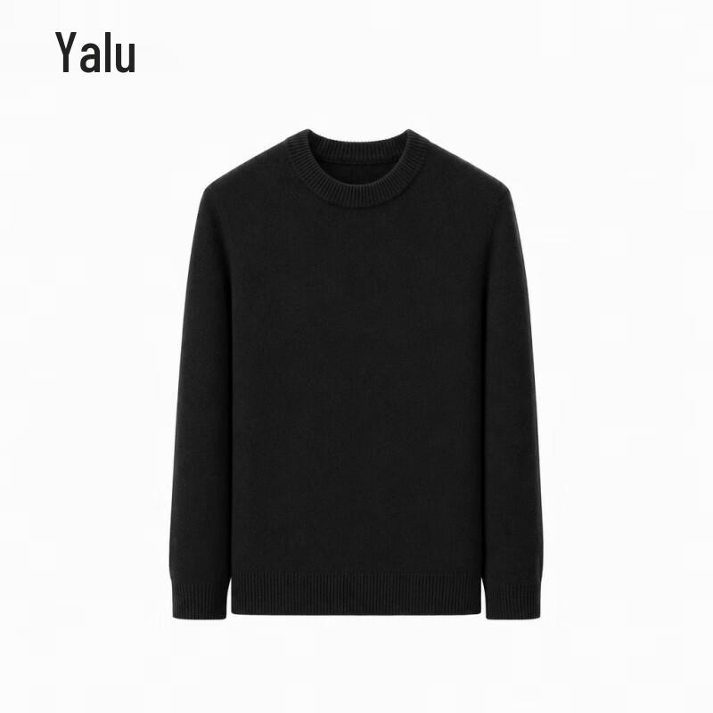 Yalu Men's 100% Pure Wool Round Neck Sweater