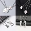 Conjunto de Colares para Casal Qianji Love Key Gravado: Acessório de Moda Criativo para Parceiros e Estudantes
