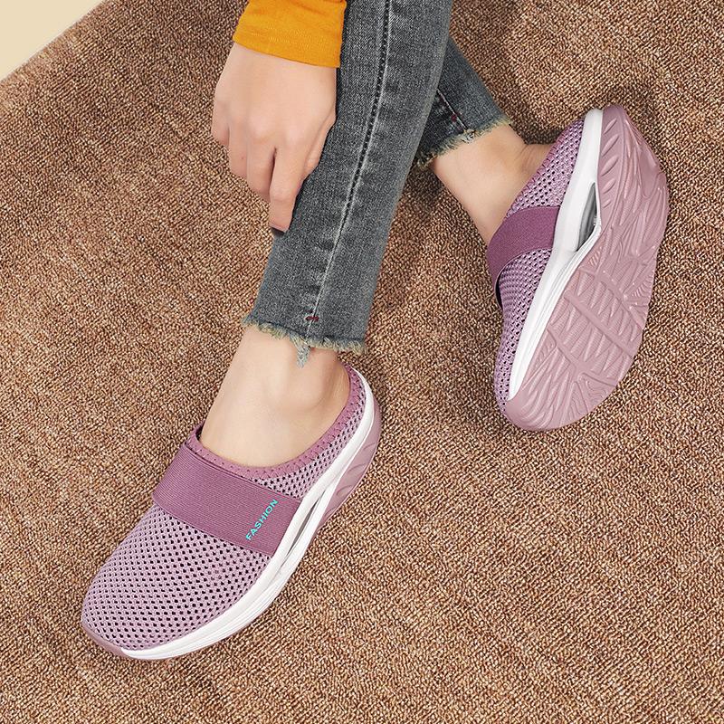 Summer Women Platform Slippers Casual Slip on Plus Size Black Pink Grey Elevator Sandals Shoes for Girls