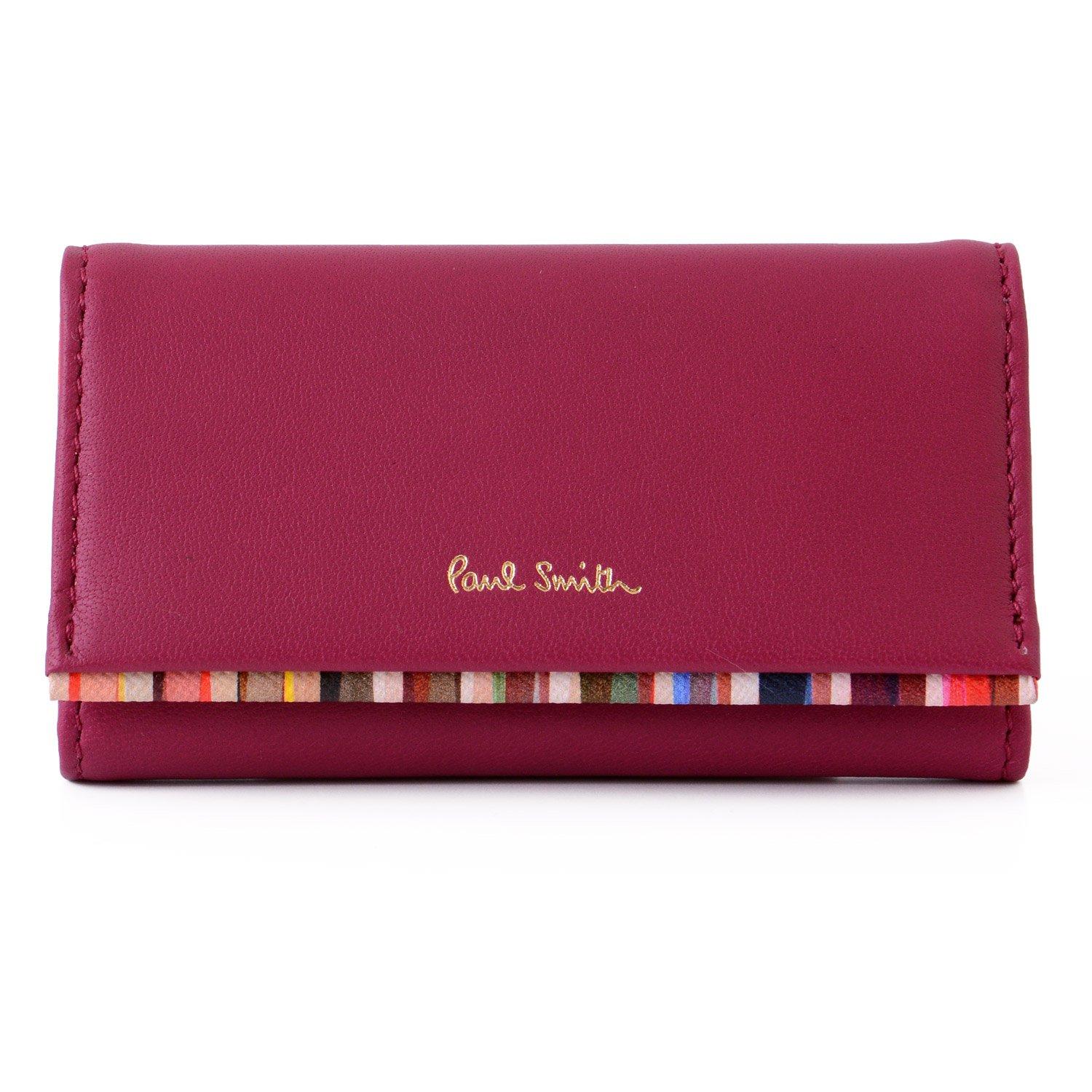 

Paul Smith Чехол для ключей из натуральной кожи с отделкой полоской Crossover/Ключ (Негравированный, Розовый) чёрный