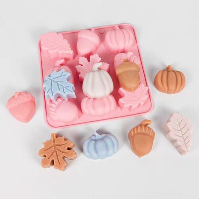 Fall Silicone Mold For Halloween Thanksgiving Pumpkin Maple Leaf Acorn Shape Chocolate Jummy Candy Cookies Mold Harvest Theme