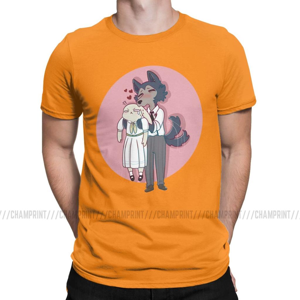 Novità Beastars Legosi Anime T-shirt da Uomo Girocollo Cotone T-shirt Animali Manga Corta
