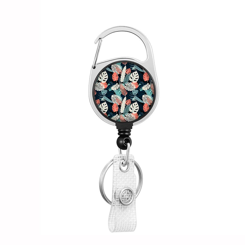 Plant Flowers Clip Lanyards ID Badge Holder Porta Credencial Lanyards Keychain Badge Reel Nurse Retractable Wholesale