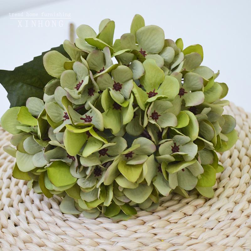 Wedding Artificial Hydrangea Bouquet - White Cloth Single Stem for Home Decor