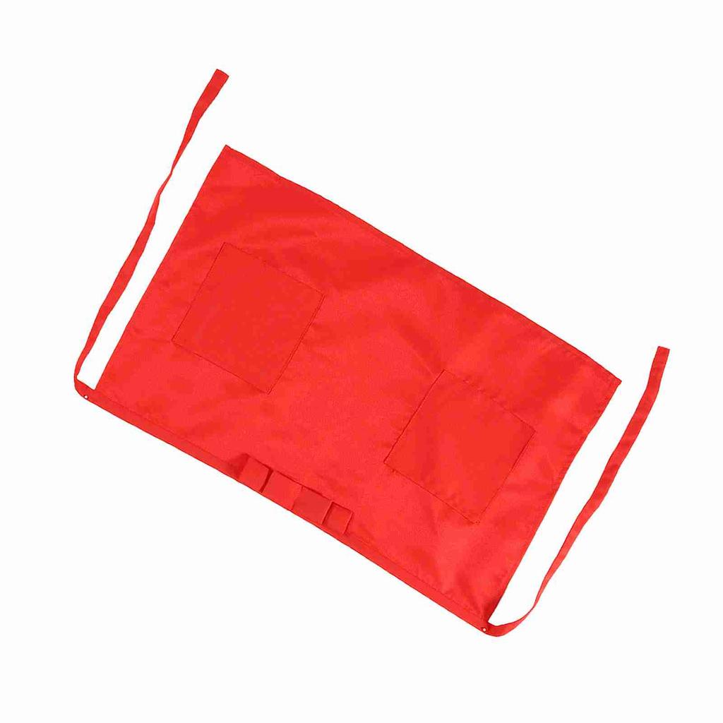 7 Jednolitych Kolorów Półdługi Poliestrowy Fartuch Unisex Typ Kokardkowy Z Kieszeniami Dla Kelnera Kelnerki