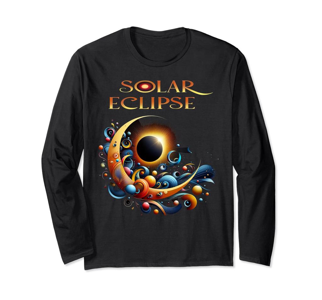 Solar Eclipse the Umbra Obscuring the Sun For Men Long Sleeve Moon's T-Shirt T-Shirt