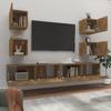 6 Piece TV Cabinet Set Smoked Oak Veneer Particleboard