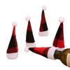 Weihnachtsmütze Check Messer und Gabel Kleine Mütze Weinflaschenkorken Dekoriert Weihnachten Zuhause Tischschmuck Messer- und Gabelsets