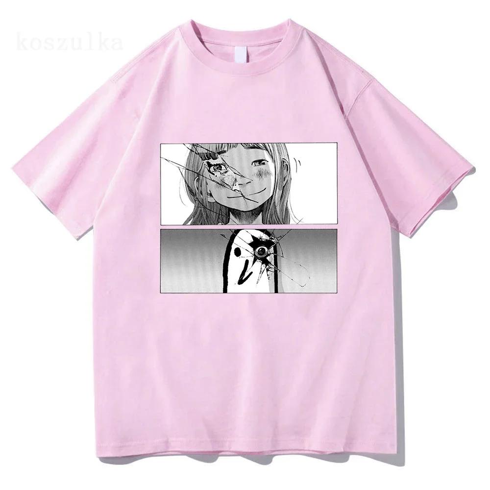 Summer men's anime-related Oyasumi- Punpun cartoon character pattern printed T-shirt, high-quality pure cotton streetwear