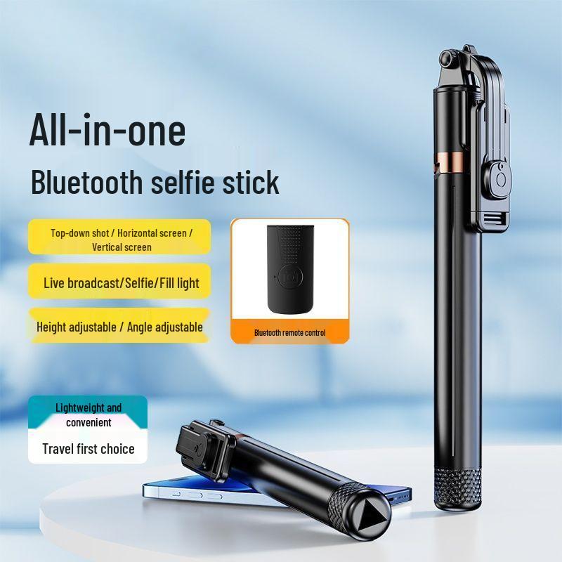 360° Rotating Anti-Shake Selfie Stick Tripod with Bluetooth Remote and Extendable Desktop Stand